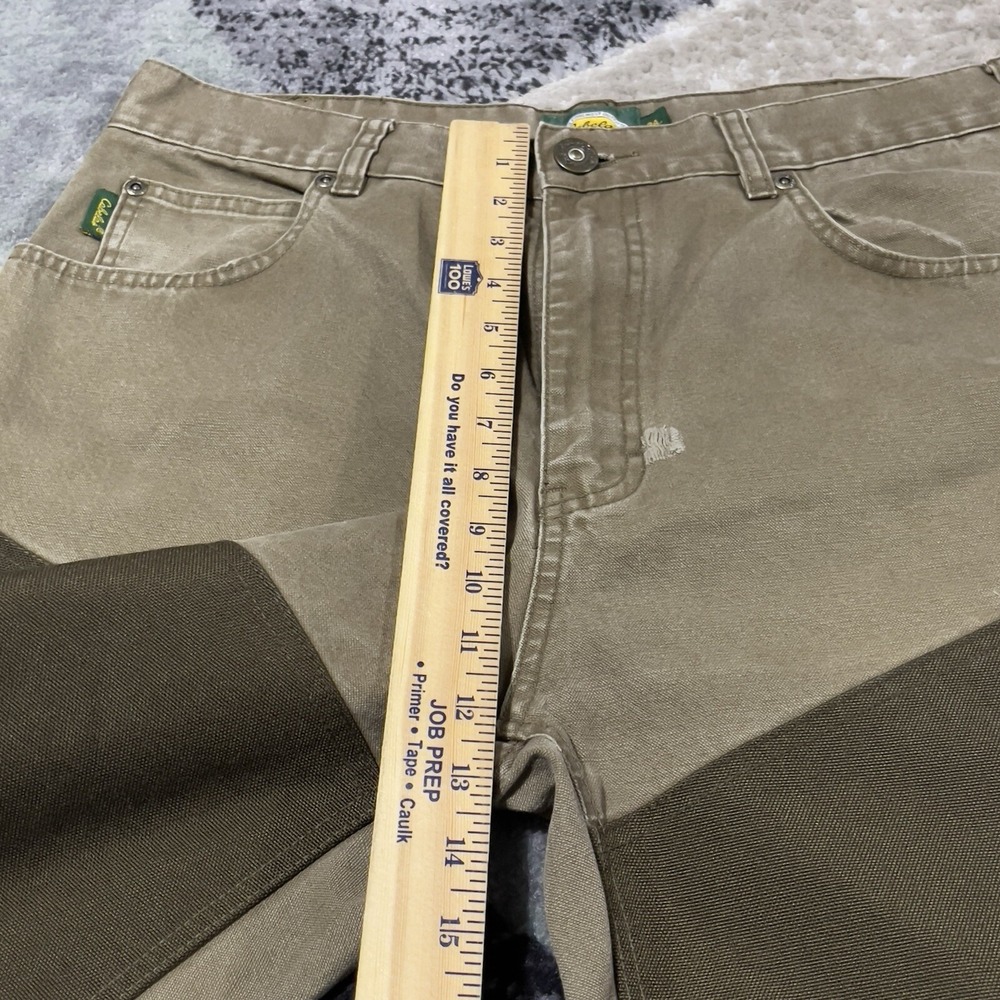 Cabelas Brush Guard Pants Men‎ 33x32 Brown Canvas Nylon Hunting Fishing Workwear - Picture 14 of 16